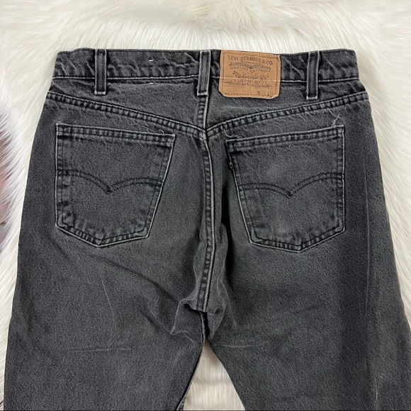 Vintage 1987 Levi's Size 30 (Tagged 33) Faded Black Denim Jeans - Picture 7 of 10